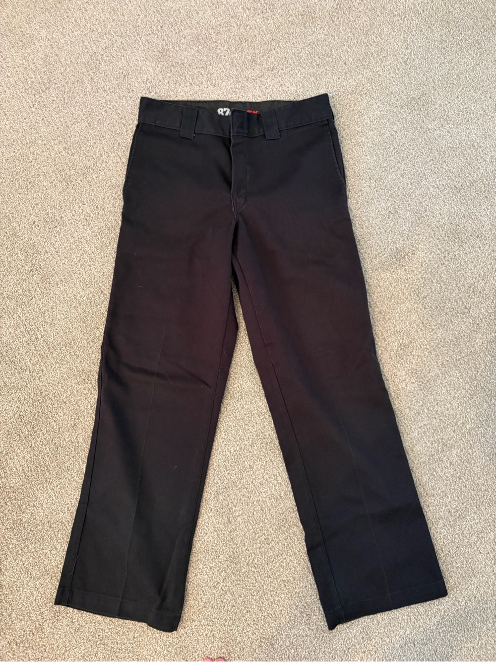 Men's Black Straight-Leg Pants